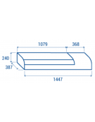 Vetrina orrizontale refrigerata statica per sushi con vetro curvo ed esterno in alluminio verniciato nero - cm 144,7x38,7x24h
