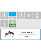 Vetrina orrizontale refrigerata statica per sushi con vetro curvo ed esterno in alluminio verniciato nero - cm 179,7x38,7x24h