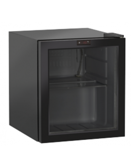 Frigorifero da banco 1 porta - esterno in lamiera verniciata nera - refrigerazione Roll-Bond con ventilatore - cm 43x47,5x50,9h