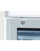 Vetrina refrigerata in acciaio verniciato bianco- lt 180 - refrigerazione RollBond con ventilatore +1°/+12°C - cm 43,5x46x201,3h