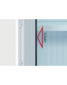 Vetrina refrigerata in acciaio verniciato bianco- lt 180 - refrigerazione RollBond con ventilatore +1°/+12°C - cm 43,5x46x201,3h