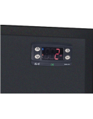 Vetrina refrigerata in acciaio verniciato nero - lt 180 - refrigerazione RollBond con ventilatore +1°/+12°C - cm 43,5x46x201,3h