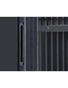 Vetrina refrigerata in acciaio verniciato nero - lt 180 - refrigerazione RollBond con ventilatore +1°/+12°C - cm 43,5x46x201,3h