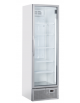 Vetrina refrigerata in acciaio verniciato bianco con porta a battente in vetro - temp. 1°/+10° C - cm 59,5x68x201,8h
