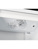 Vetrina refrigerata in acciaio verniciato bianco con porta a battente in vetro - temp. 1°/+10° C - cm 59,5x68x201,8h