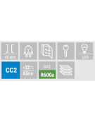 Vetrina refrigerata in acciaio verniciato nero con porta a battente in vetro - temp. 1°/+10° C - cm 78x70,5x220,2h