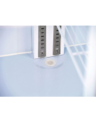 Vetrina refrigerata in acciaio verniciato bianco con 1 porta a battente in vetro - temp. 1°/+10° C - cm 75x74x204h