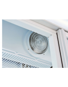Vetrina refrigerata in acciaio verniciato bianco con 1 porta a battente in vetro - temp. 1°/+10° C - cm 75x74x204h
