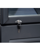 Vetrina refrigerata in acciaio verniciato nero con 1 porta a battente in vetro - temp. 1°/+10° C - cm 75x74x204h