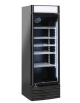 Vetrina bevande refrigerata statica in acciaio verniciato nero - Lt. 350 - temp. +1°/+10° - Classe D - cm 60x57x183,5h