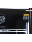 Vetrina bevande refrigerata statica in acciaio verniciato nero - Lt. 350 - temp. +1°/+10° - Classe D - cm 60x57x183,5h