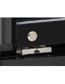 Vetrina bevande refrigerata statica in acciaio verniciato nero - Lt. 350 - temp. +1°/+10° - Classe D - cm 60x57x183,5h