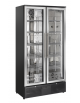 Vetrina frigo bibite verticale 2 porte con telaio in acciaio inox - refrigerazione ventilata +1°/+10°C - cm 90x55,8x180h
