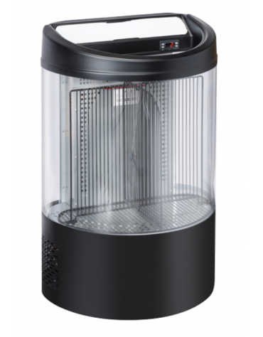 Frigorifero a pozzetto per bevande in lamiera di colore nero - Lt 110 - temp. 0°/+10°C - cm 66x46x97h