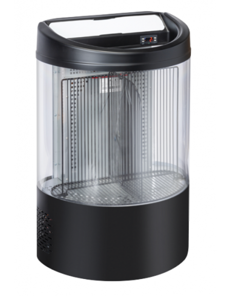 Frigorifero a pozzetto per bevande in lamiera di colore nero - Lt 110 - temp. 0°/+10°C - cm 66x46x97h