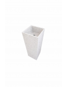 LAVANDINO A MURO PER ESTERNO IN CEMENTO COLORE BIANCO PIETRA - cm 41x41x90h - Conforme ai CAM