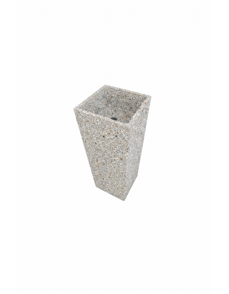 LAVANDINO A MURO PER ESTERNO IN CEMENTO COLORE GRIGIO SABBIATO - cm 41x41x90h