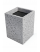 Ceneriera Quadrata in cemento - Colore Grigio pietra - Dotata di Griglia Forata - cm 50x50x70h - Conforme ai CAM