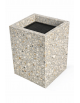Ceneriera Quadrata in cemento - Colore Grigio sabbiato - Dotata di Griglia Forata - cm 50x50x70h - Conforme ai CAM