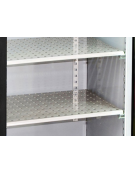 Retrobanco bar refrigerato 3 porte a battente, ventilato +2°/+8°C - esterno in acciaio zincato nero - cm 208,5x51,5x86h