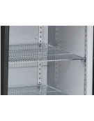 Frigorifero sottobanco per bibite, 2 porte a battente con motore laterale - Refrigerazione ventilata +2°/+8°C - cm 146x53,5x86h