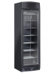 Congelatore verticale professionale statico -15°/-20°C -colore nero- porta a vetri e cassonetto pubblicitario - cm 60x64x200,5h