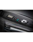 Congelatore verticale professionale statico -15°/-20°C -colore nero- porta a vetri e cassonetto pubblicitario - cm 60x64x200,5h