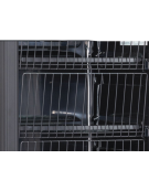 Congelatore verticale professionale statico -15°/-20°C -colore nero- porta a vetri e cassonetto pubblicitario - cm 60x64x200,5h