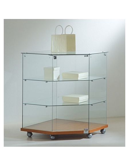 Banco vetrina angolare basso cm 68x68x90h