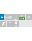 Congelatore a pozzetto con top in vetro curvo scorrevole, 4 cesti, capacità Lt 475 - refrigerazione statica - cm 151x69,4x85h