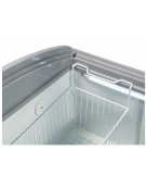 Congelatore a pozzetto con top in vetro curvo scorrevole, 4 cesti, capacità Lt 475 - refrigerazione statica - cm 151x69,4x85h