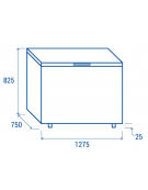 Congelatore a pozzetto 3 cesti - capacità Lt 383 - refrigerazione statica -20°/+10°C - cm 127,5x75x85h
