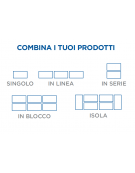 Congelatore a isola statico con sportelli curvi scorrevoli, in acciaio verniciato bianco - capacità Lt 905 - cm 210,6x85,8x89,2h