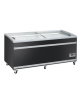 Congelatore a isola statico con sportelli curvi scorrevoli, in acciaio verniciato nero - capacità Lt 783 - cm 185,6x85,8x89,2h