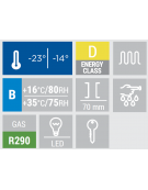  Congelatore a pozzetto con top in vetro curvo scorrevole e opalina pubblicitaria - capacità Lt 150 - cm 58,4x73,5x114,5h