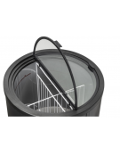 Congelatore tondo a pozzetto in lamiera di colore nero - Lt 77 - temp. -18°/-10°C - diametro cm 56,9 - altezza cm 84,9