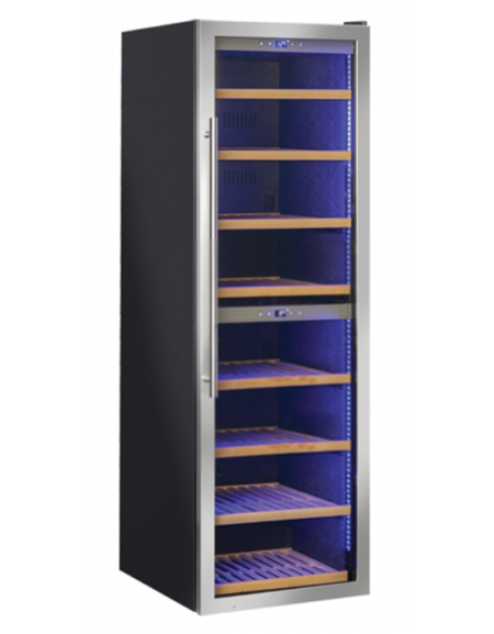 Cantina refrigerata per vino ventilata doppia temperatura +5°~+12°C / +12°~+20°C - 159 bottiglie - cm 59,5x77x185,1h
