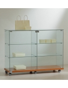 Banco vetrina doppio basso cm 117x40x90h
