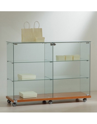Banco vetrina doppio basso cm 117x40x90h