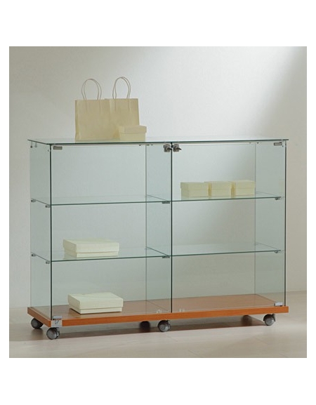 Banco vetrina doppio basso cm 117x40x90h