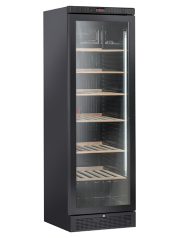 Cantina vino refrigerata con ripiani in legno- 85 bottiglie- refrigerazione RollBond con ventilatore +7°/+18°C -cm 59,5x60x184h