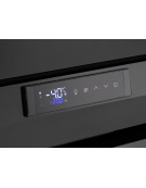 Vetrina pasticceria panoramica refrigerata - ventilata -2°/+10°C - colore nero - Classe A - cm 45x65x190h