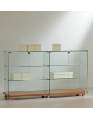 Vetrina espositiva bassa doppia cm 157x40x90h