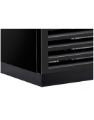 Vetrina pasticceria panoramica refrigerata con porta doppia - ventilata -2°/+10°C - colore nero - Classe B - cm 142x65x190h