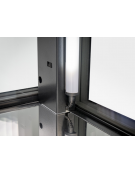 Vetrina gelateria panoramica congelatore - ventilata -22°/+5°C - colore nero - Classe B - cm 45x65x190h