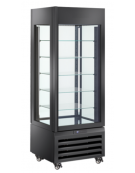 Vetrina gelateria panoramica congelatore - ventilata -22°/+5°C - colore nero - Classe C - cm 70x65x190h