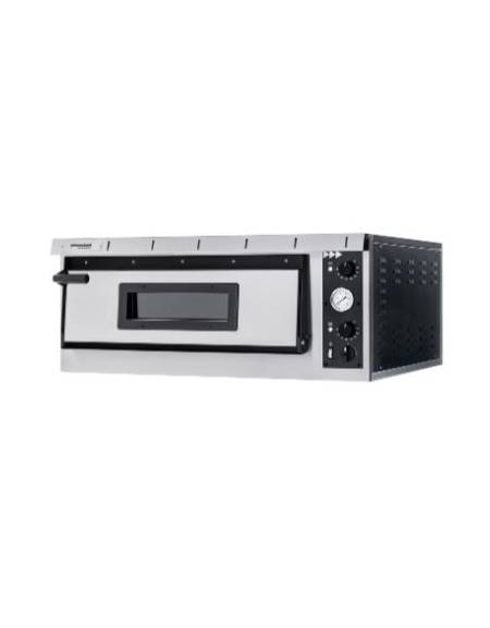 Forno elettrico monocamera per 6 pizze max Ø 350 mm - Dimensioni camera cm 72x108x14h - Trifase o Monofase