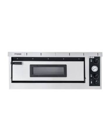 Forno elettrico monocamera per 6 pizze max Ø 350 mm - Dimensioni camera cm 72x108x14h - Trifase o Monofase