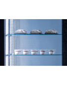 Vetrina gelateria panoramica congelatore - statica -22°/-15°C - colore nero - Classe C - cm 70x65x190h