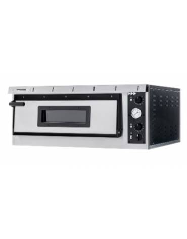 Forno elettrico monocamera per 6 pizze max Ø 350 mm - Dimensioni camera cm 108x72x14h - Trifase o Monofase